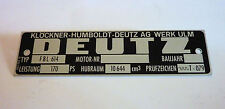 Original Typenschild für Deutz Motor F 8 L 614, neu