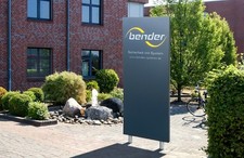 Werbepylon, Symtra-Design, LED beleuchtet, H=1800 mm