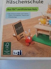 Süße Hasenschule Häschenschule Osterdeko Ostern 16 teilig in OVP