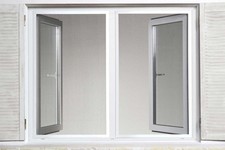 Powerfix Insektenschutz Fliegengitter 130 x 150 cm Mückengitter Netz Rahmen Weiß