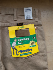 orig. Wrangler 936 Slim Fit Cowboy Cut Herren Hose  ~ W 32 L 32 ~ ocker