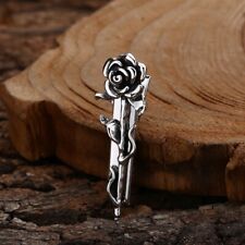 L07 Haarschmuck Haarklammer Rose Sterling Silber 925