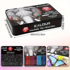 Buntstifte Wachsmalstifte Farbbleistifte Blechdose 180 Farben Künstlerbedarf