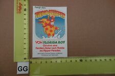 Alter Aufkleber Sammelaufkleber Gewinnspiel 1982 Saft Limonade FLORIDA BOY (G)