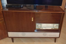 Saba Vollautomatic Stereo Musiktruhe Dual1008 Greencone Lautsprecher restauriert