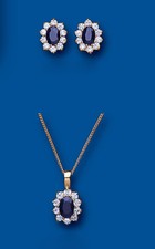 Gold Saphir Anhänger &