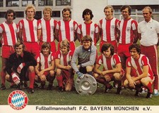 Bayern München Mannschaftsbild Mannschaftskarte Mannschaftsfoto 72/73 DFB