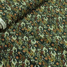 Stoff Viskose Leinwand grün