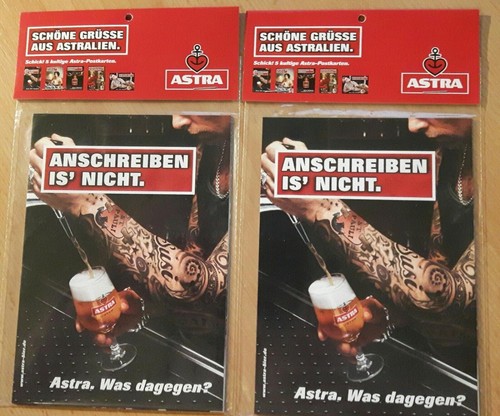 Astra bier postkarten - astra, 2
