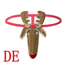 DE ranrann Sexy Herren Weihnachten Gag Geschenk Rentier G-String Reindeer Kostüm