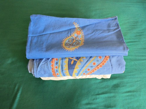 Blaue mako satin bettwäsche - blaue,