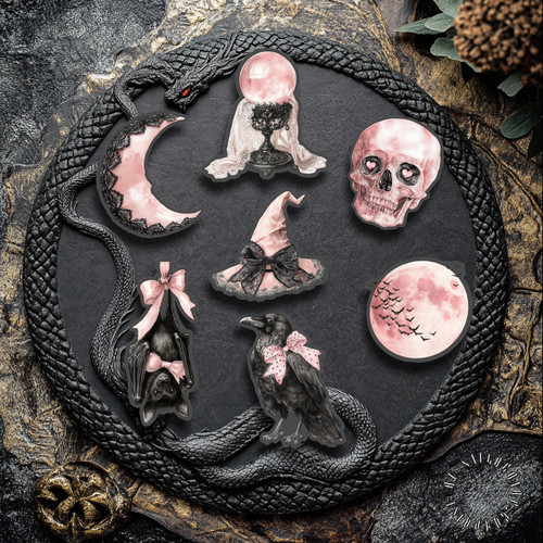 Gothic goth halloween sticker - halloween,