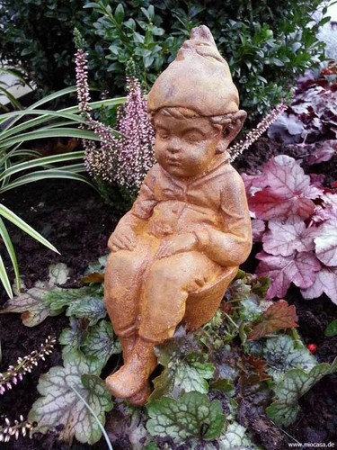 Gusseisenfigur zwergenkind - gusseisenfigur,