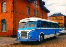 124-Ansichtskarte Bus IFA H 6 B Bahnhof Radebeul Ost Lößnitzgrundbahn Dresden