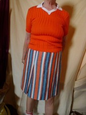 Vintage Falten Rock mit passendem Shirt Gr. 38 ungetragen