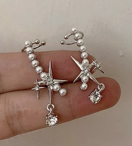 Sternenohrringe clip strass - sternenohrringe,