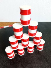 Carrera Digital Analog BRM 1:32 1:24 Bahndeko Zubehör 10 Ölfässer Fass Rot-Weiss