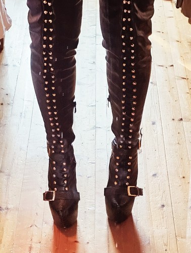 Plateau overknee stiefel - plateau,