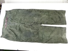 Markenlos Lederhose Hirschleder Gr.54 dunkelgrün getragen mit Patina RT-1735