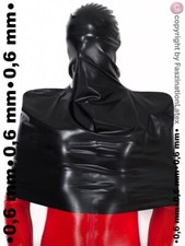 Latex Maske "KOPFSACK" in 0,6 mm ohne Öffnungen - Henkermaske für SIE & IHN