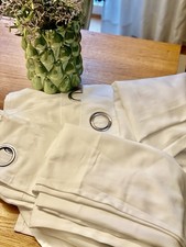 2 Schals Ikea Gardinen Vorhänge "ginstmott" Weiß Mit Ösen 145x300 Neu