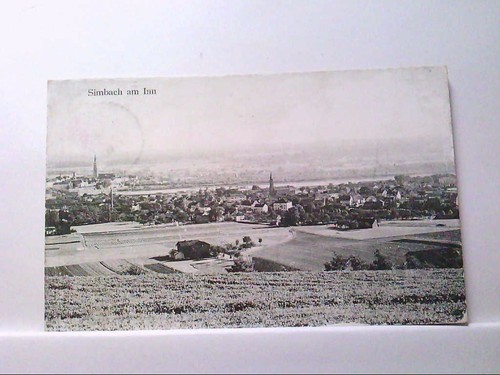 Simbach inn blick über - ak,