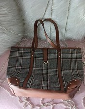 Karierte Damen Shopper in Braun tönen  3.