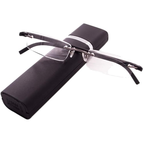 Randlose lesebrille schwarz - randlose, in