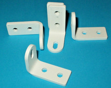 10 weiße Alu Winkelverbinder 37 x 29 mm Bauwinkel Alu Montagewinkel Verbinder