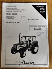 Lindner 1650 1700 Kabine A 1265 Traktor ersatzteilliste spare parts list K21