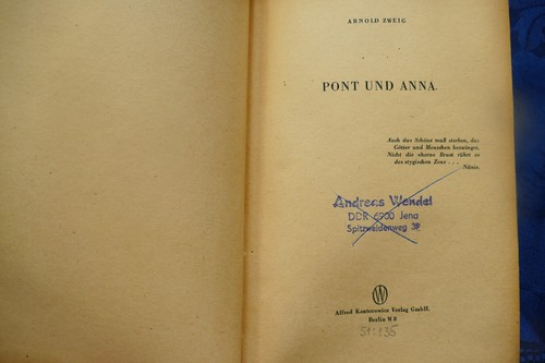 Ddr buch pont und anna - buch,,