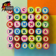 36X Stempel Buchstaben Zahlen