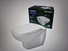 Duravit D-Code Wandtiefspül-WC Set Rimless®/spülrandlos 45700900A1 inkl. WC-Sitz