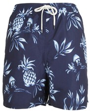 RALPH LAUREN POLO Herren Badehose Bermuda Shorts Trunks Floral Größe 2XL Blau