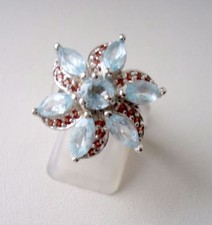 Ring mit Blautopas - 925er