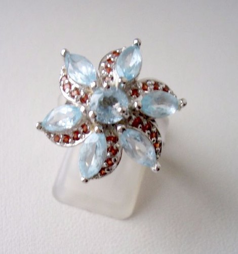 Ring mit blautopas 925er - mit,