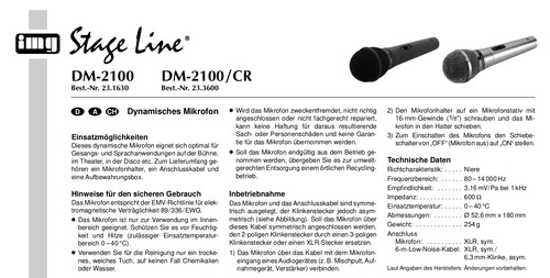 Neu dm 2100 cr - neu!!, dm-2100/cr