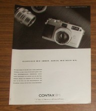 Seltene Werbung vintage CONTAX G1 Sucherkamera - Klassisch wie immer 1995