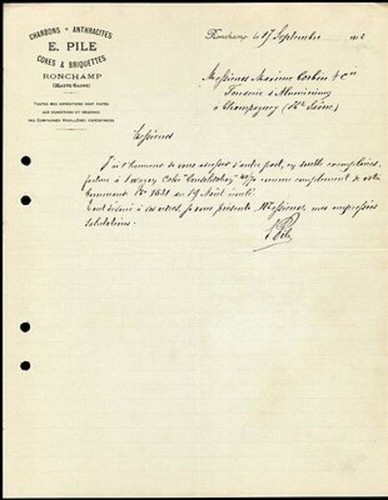 Rechnung 1912 pile - e.,