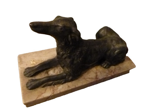 Art deco metallwindhund auf - art, deco-metallwindhund