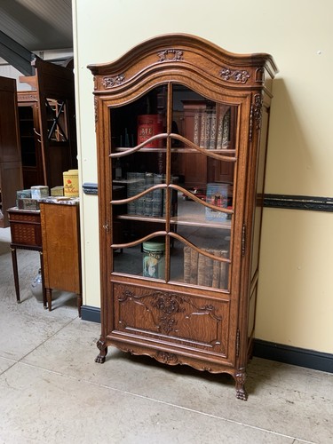 Antik vitrine bücherschrank - -, vitrine/bücherschrank