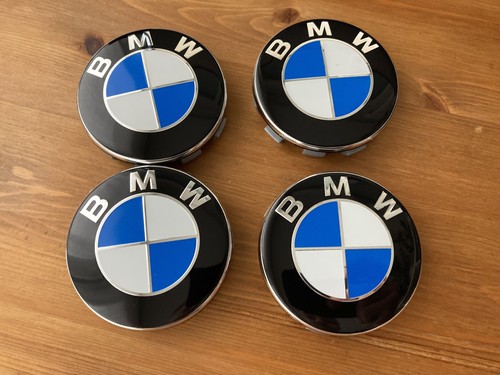 Bmw blau nabendeckel - 4x, 68