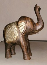 Große Holzfigur Elefant