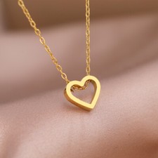 Edelstahl herz kette - herz,