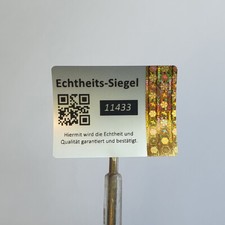 Hologramm Aufkleber Sticker Echtheits Siegel lfd. Nummer 3D gold 4 x 3 cm