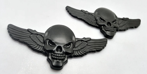 Metall totenkopf flügel - 2x,