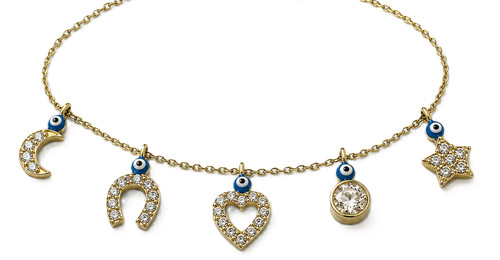 585 gold armband - 585, schutzauge