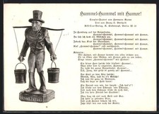 Ansichtskarte Hamburg, Hummel-Hummel mit Humor!, Liedtext Hummellied 1940 