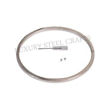 6mm Silber Damen Edelstahl Halsreif Quadrat der O abschließbar