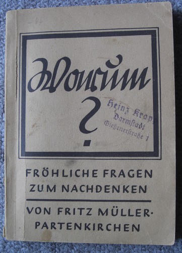 Feldpostausgabe warum - „warum?“,